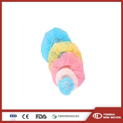 Disposable Non Woven Strip Bouffant Cap Head Cover Hair Net Surgical Doctor Hat Round Mob Cap