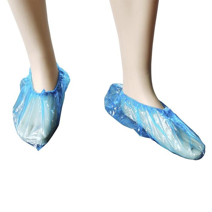 Plastic Waterproof Non Slip Cheap Light Weight Dust Free Work Shop Wholesale Food Factory Polyethylene Disposable PE Shoe Covers