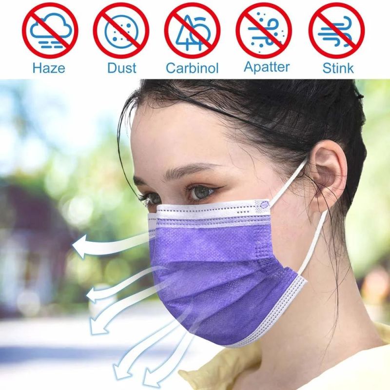 Wholesale Multi Colors 3 Ply Masker Face Disposable Earloop Disposable Face Mask Hot Sale Products