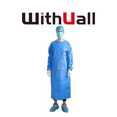 Level 2 Disposal Gown Non Woven SMS Reinforced Surgical Gowns