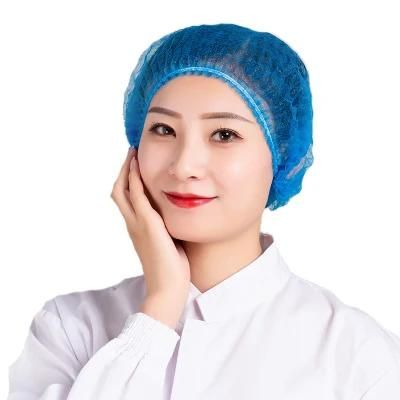 Hot Selling Single/Double Elastic Medical Disposable PP Blue Mob Cap