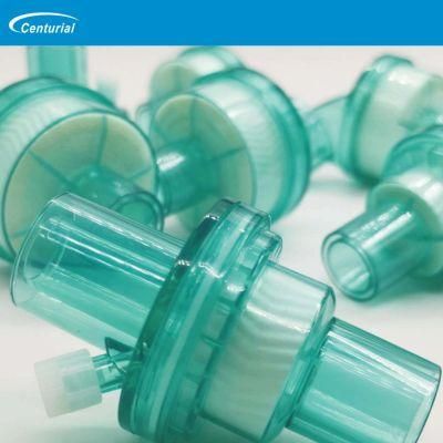 High Quality Medical Disposable Hme Filter for Single Use with Green or Transparent Optional