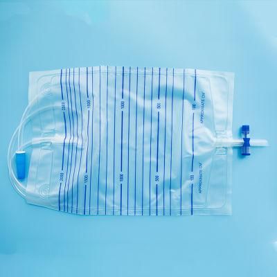 Disposable 2000ml Urine Bag Medical Transparent Drainage Collection Bag Manufacturing