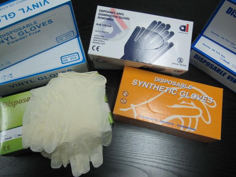 Stretch Synthetic Viny Gloves for Medical Purpose