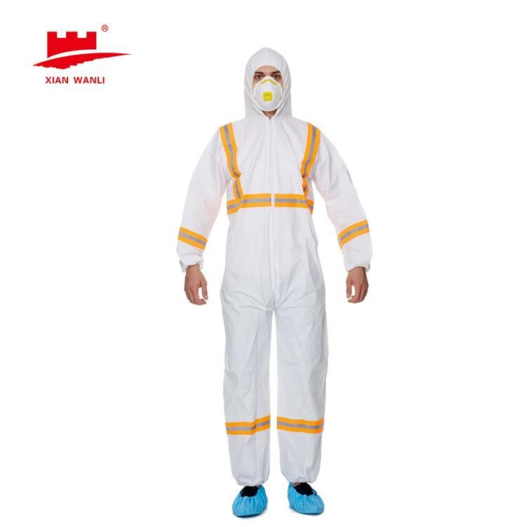 2021 Doctor Safety PP Coverall Disposable Dental Clinic Nursing Protection Suit with Hood