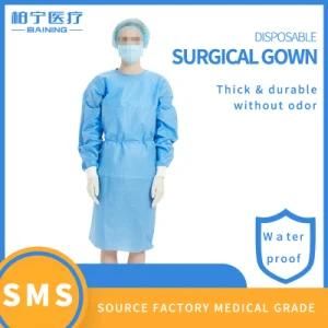 Surgical Gown OEM Factory Wholesale 100% Cotton Reusable Reinforced Medical Surgical Isolation Gown for Hospital
