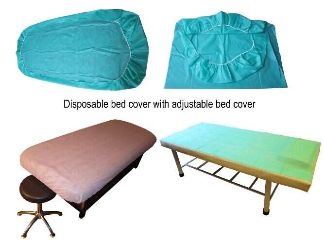 Disposable Nonwoven Bed Cover Sheet with Elastic for Hospital