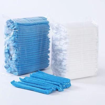 Disposable PP Dustproof Blue/White Mob Cap