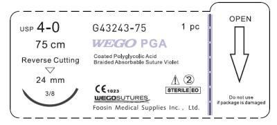 Sterile Violet or Undyed PGA Surgical Sutures