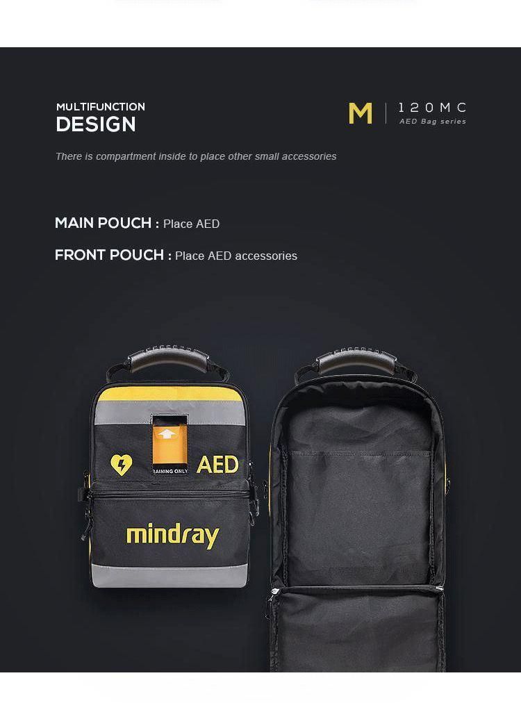Standard Handbag Backpack Aed Defibrillator Weatherproof Bag for Mindray Cseries