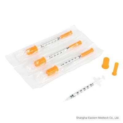 Safety Professional High Quality with Fixed Needle 1ml Insulin Syringe