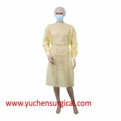 Hospital Medical Uniform PP Nonwoven Disposable Isolation Gown