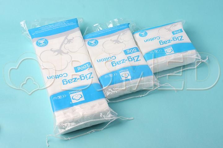 Medical Consumables Surgical Absorbent Zig-Zag Cotton for Hospital Use