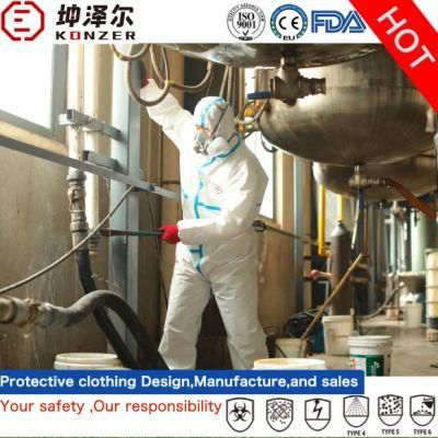 Ukca SGS Konzer Microporous Film China Hospital Uniforms Protective Coats