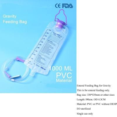 Medical Disposable Sterile Enteral Feeding Bag 1000ml