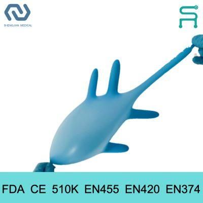 Disposable Nitrile Examination Gloves FDA CE 510K En455 Nitrile Gloves