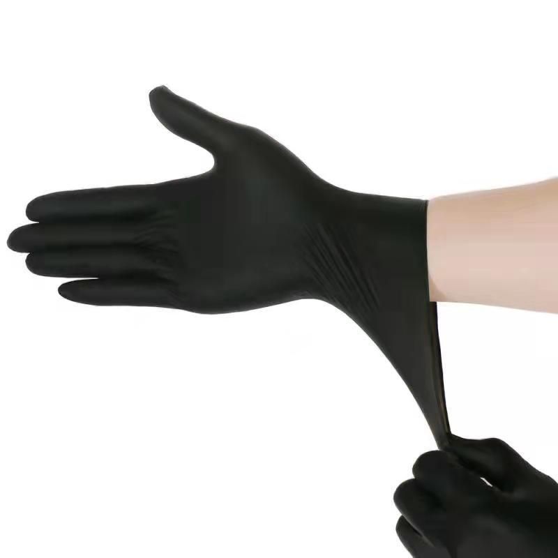 4.5g 5.0g 7.0g Tattoo Black Disposable Fiexible Nitrile Gloves