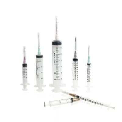 1ml 3 Ml 5ml 10ml 20ml 60ml Disposable Plastic Sterile Luer Lock Syringes with Needle