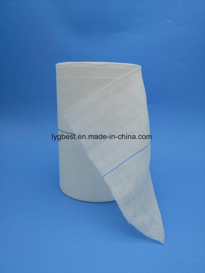100% Cotton Absorbent Medical Gauze Roll for Wound Caring and Dressing
