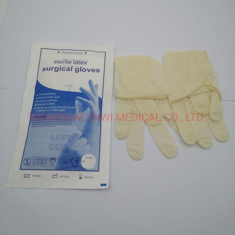 Medical Product Disposable Sterile Surgical Latex Gloves Used in Hospital