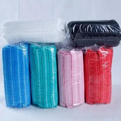 Disposable PP Nonwoven Red/Blue/White/Black Dustproof Clip Cap