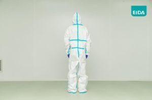 Custom Cheap Price White Disposable Microporous Coveralls Jumpsuits with Foot Cover