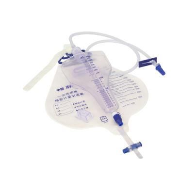 China High Quality CE/ISO 2000ml Urine Bag with Cross Value Anti- Reflux