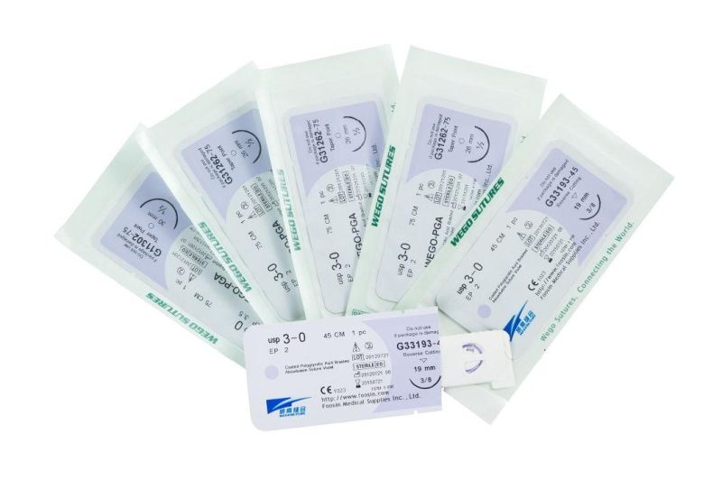 Violet and Undyed PGA Surgical Sutures
