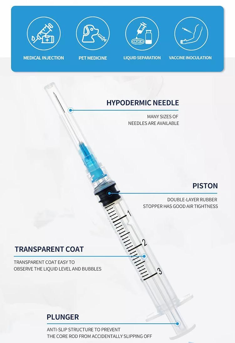 Medical Suppliers Disposable Sterile Plastic Injection Syringe Safety Syringe