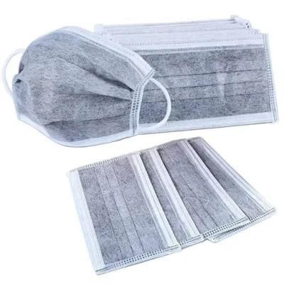 Disposable Facemasks Grey Color with Activated Charcoal, MB Filtration Layer