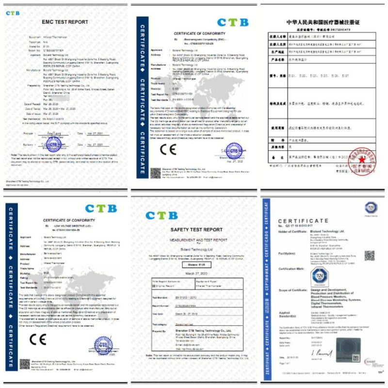 CE&ISO Certificate Digital Body Forehead Non-Contact IR Infrared Thermometer for Adults and Children