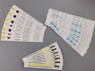 Class4/5/6 Autoclave or Steam Sterilization Indicator Strip Card for Hospitals