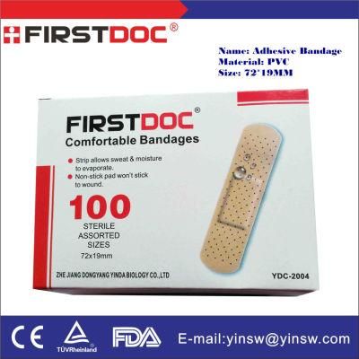 Hot Sell 100 PCS Sterile Band Aid/ Wound Plaster/ Adhesive Bandage