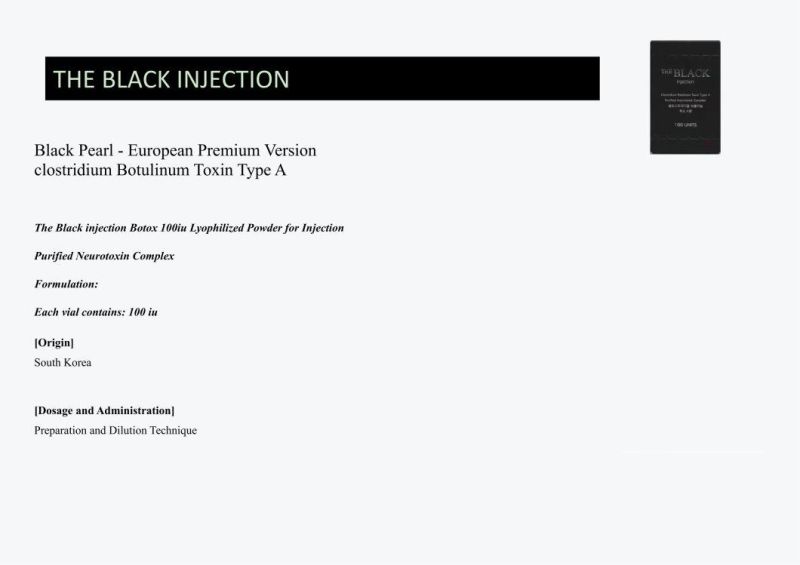 Korea Medical Supply Black Injection Botax Btx The Black Inj 100u No Need Cold Chain Transportation