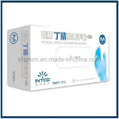 Blue and Black Powder Free Nitrile Gloves Ce Certficate