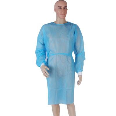 Disposable Isolation Gown PE Coated PP Non- Woven Isolation Gown