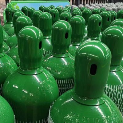 Best Popular 34CrMo4 Material Green Steel Gas Cylinder 50L Medical Oxygen Cylinder to Peru