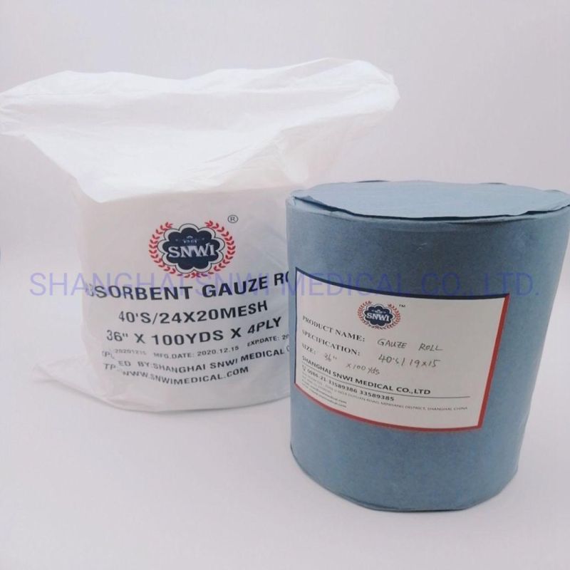 Medical High Quality Absorbent Cotton Gauze Roll