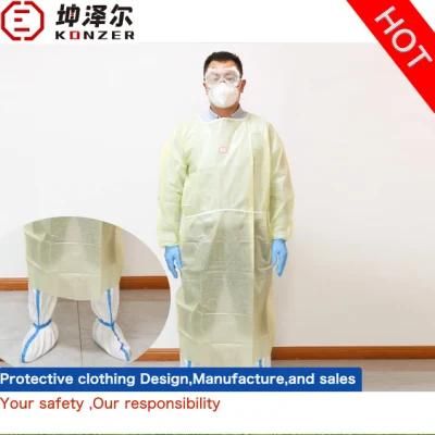 Spunbond Coated Breathable File PP and PE Material Disposable Protective Coveralls