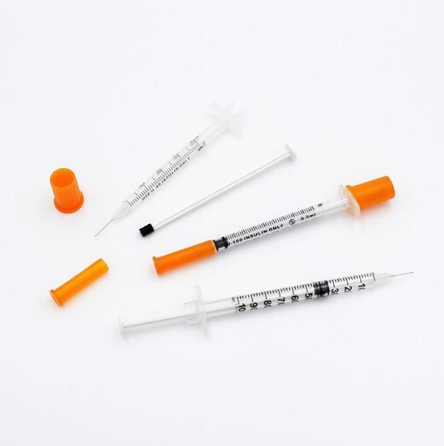Safety Professional High Quality with Fixed Needle U-100 U-40 0.5ml/1ml Insulin Syringe