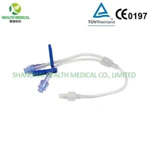 Needle Free Connector with Double Extension Tube, 20cm, Medical Extension Set