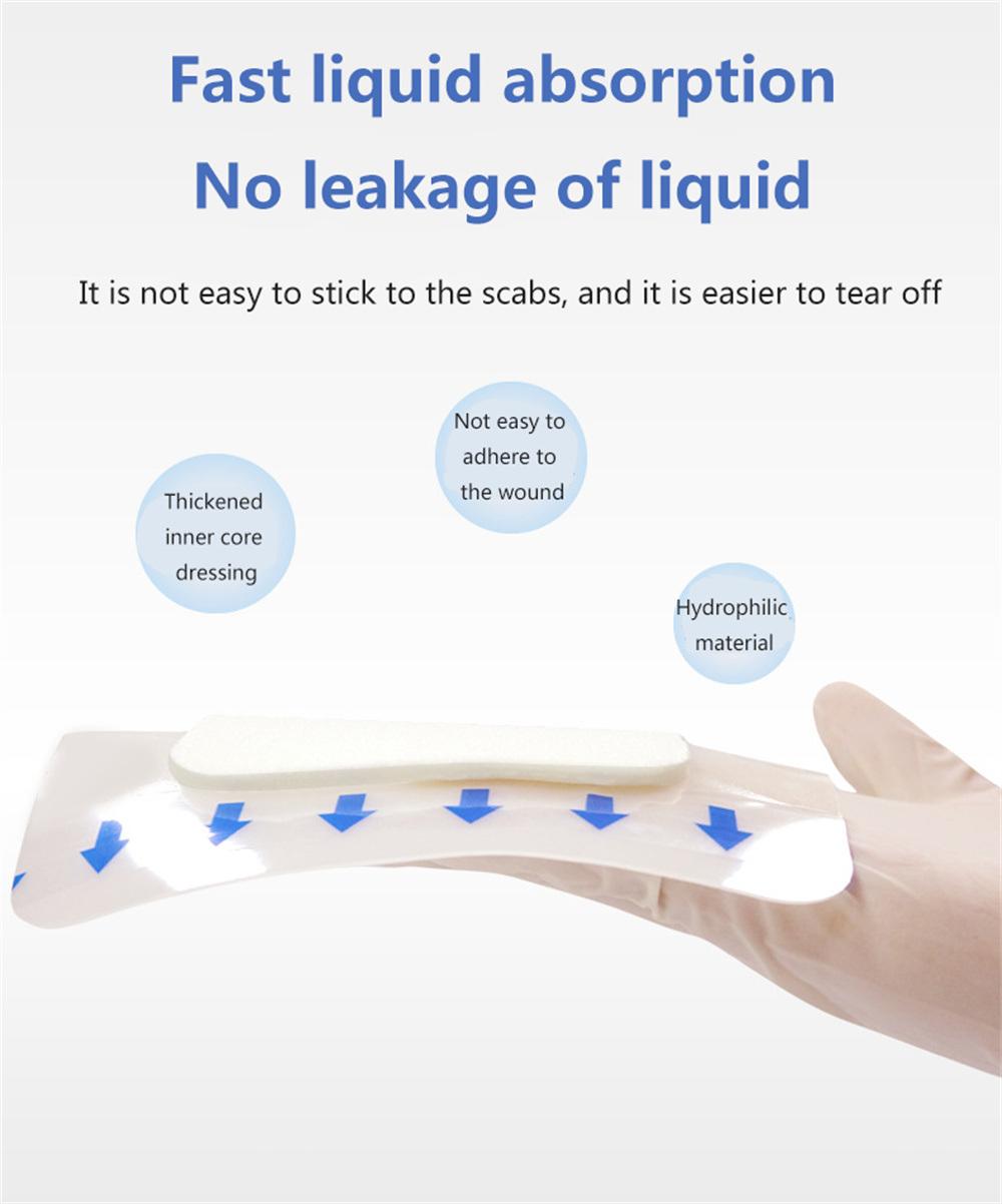 CE Sterile Five-Layered Soft Silicone Foam Wound Adhesive Dressing to Prevent Pressure Ulcers