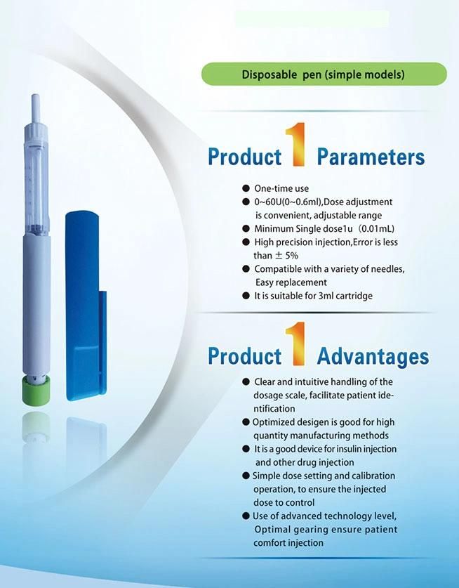 Intramuscular Injection- Disposable Insulin Pen for Diabetes Treatment - Insulin Syringe