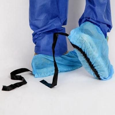 Disposable PP Non Woven Anti Static Shoes Cover Conductive Lace