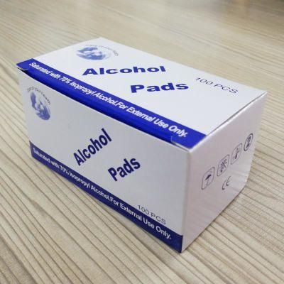 100PCS Per Box Disinfecting 75 Alcohol Wipes OEM Custom Hand Disinfecting Wet Wipes with Certifications in Bag
