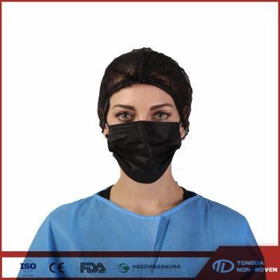 Black Non Sterile 3 Ply Disposable Protective Face Mask Typeiir