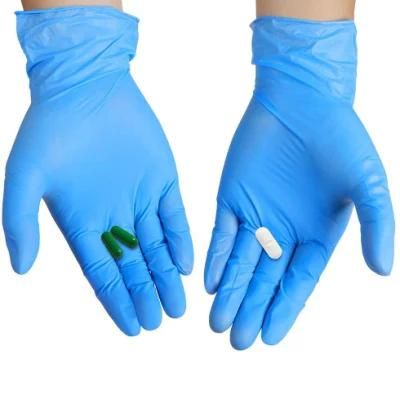 Medical Powder Free Extra Large Deep Blue Vinyl Disposable Nitrile Blue Hand Glove