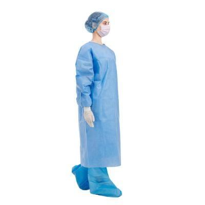 Protective Surgical SMS Disposable Waterproof Isolation Gowns En14126 Non Woven