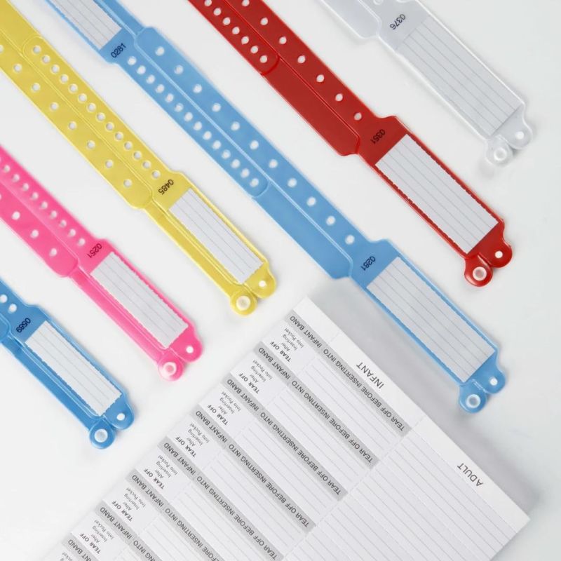 Disposable Hospital Insert Card Waterproof ID Bracelet for Mother and Baby