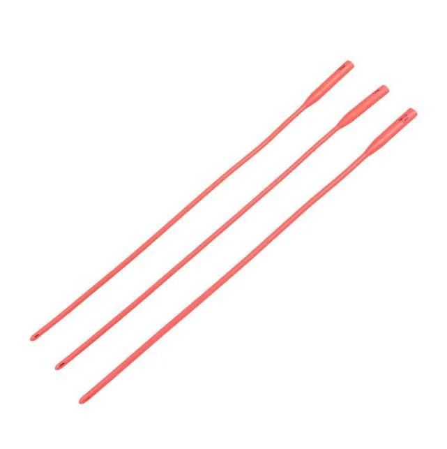 Sterilized Red Latex Urethral Catheter Silicone Coated Size Fr6 to Fr30